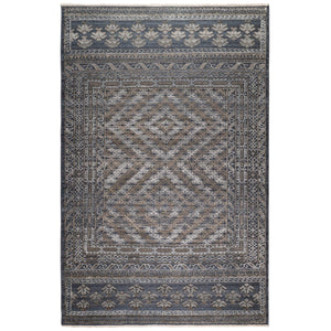 AMER Rugs Winslow Hand-knotted Wool Viscose Geometric Area Rug with High-low Pile Artisan Craft WNS50203