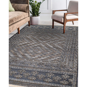Winslow Hand-knotted Wool Viscose Geometric Area Rug with High-low Pile Artisan Craft
