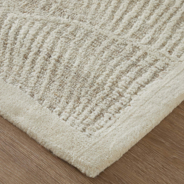 Feizy Rugs Winston Hand Tufted Wool Area Rug Sculpted Floral Botanical Ivory Living Room WNS8B02FBGEIVYE10
