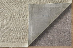 Feizy Rugs Winston Hand Tufted Wool Area Rug Sculpted Floral Botanical Ivory Living Room WNS8B02FBGEIVYE10