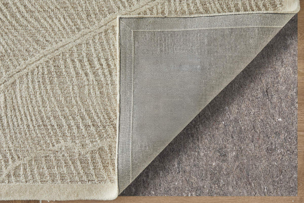 Feizy Rugs Winston Hand Tufted Wool Area Rug Sculpted Floral Botanical Ivory Living Room WNS8B02FBGEIVYE10