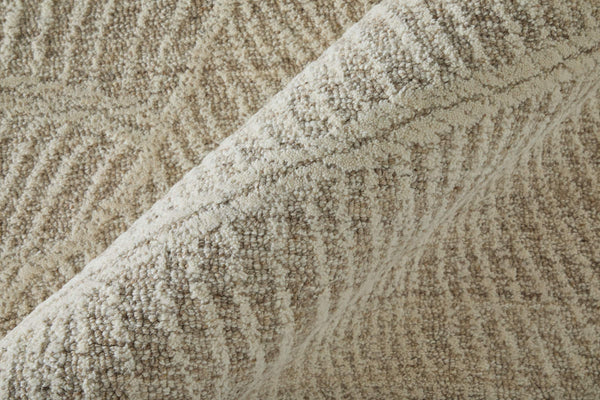 Feizy Rugs Winston Hand Tufted Wool Area Rug Sculpted Floral Botanical Ivory Living Room WNS8B02FBGEIVYE10