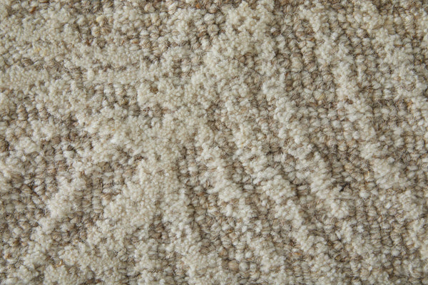 Feizy Rugs Winston Hand Tufted Wool Area Rug Sculpted Floral Botanical Ivory Living Room WNS8B02FBGEIVYE10