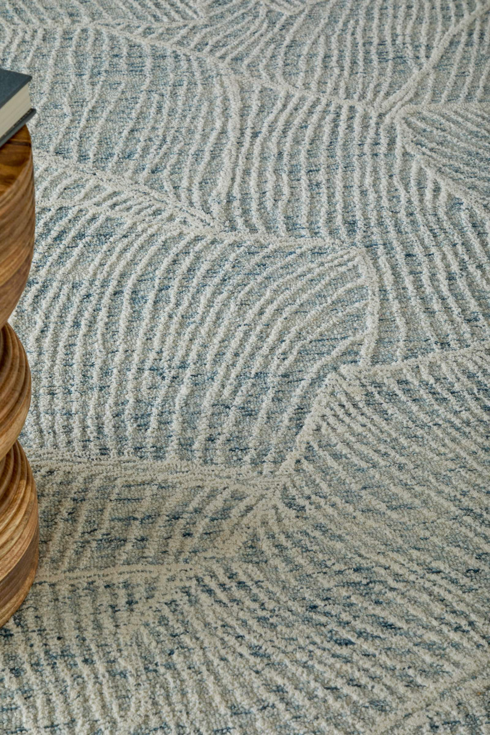 Feizy Rugs Winston Hand Tufted Wool Floral Area Rug Sculpted Botanical Pile for Living Rooms WNS8B02FBLUIVYE10