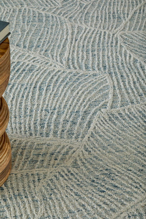 Feizy Rugs Winston Hand Tufted Wool Floral Area Rug Sculpted Botanical Pile for Living Rooms WNS8B02FBLUIVYE10