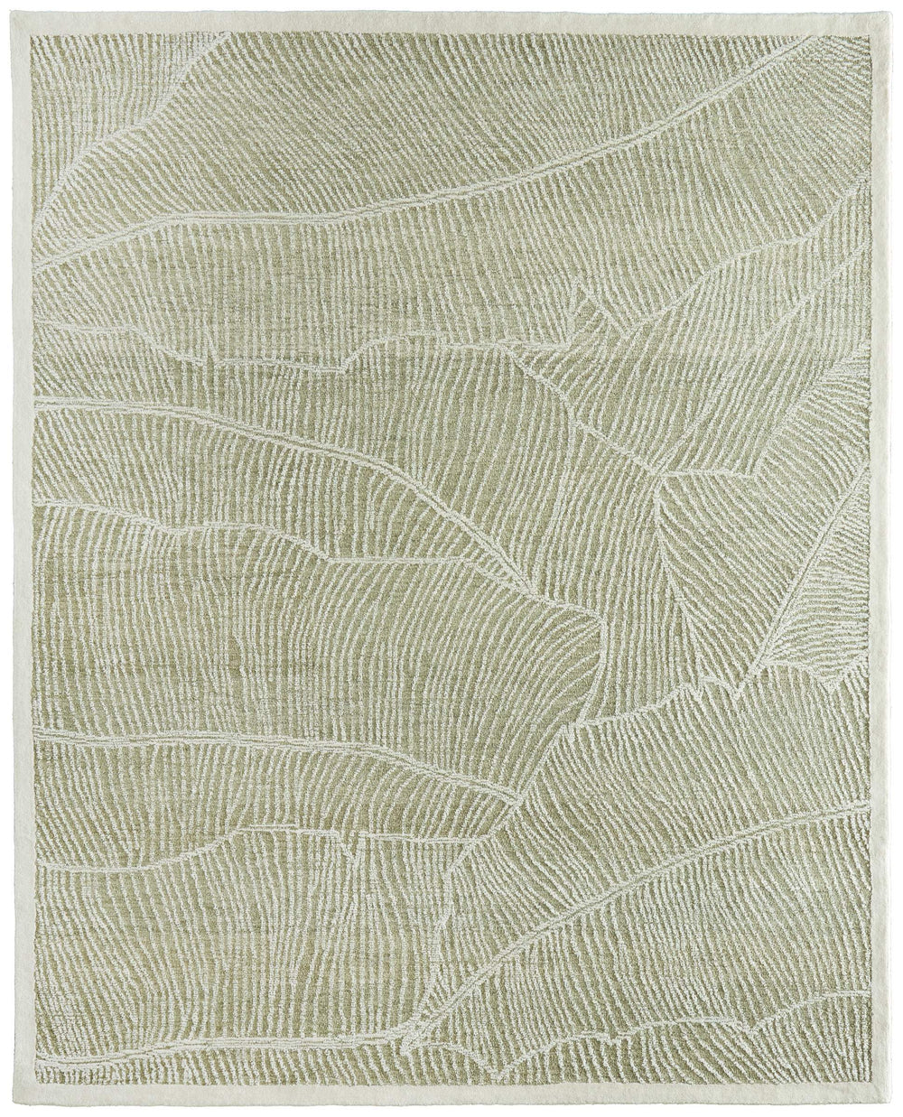 Feizy Rugs Winston Hand Tufted Wool Area Rug Sculptural Botanical Pattern for Living Room WNS8B02FGRNIVYE10