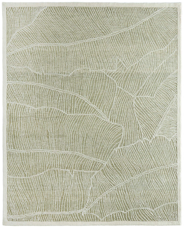 Feizy Rugs Winston Hand Tufted Wool Area Rug Sculptural Botanical Pattern for Living Room WNS8B02FGRNIVYE10