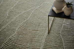 Feizy Rugs Winston Hand Tufted Wool Area Rug Sculptural Botanical Pattern for Living Room WNS8B02FGRNIVYE10