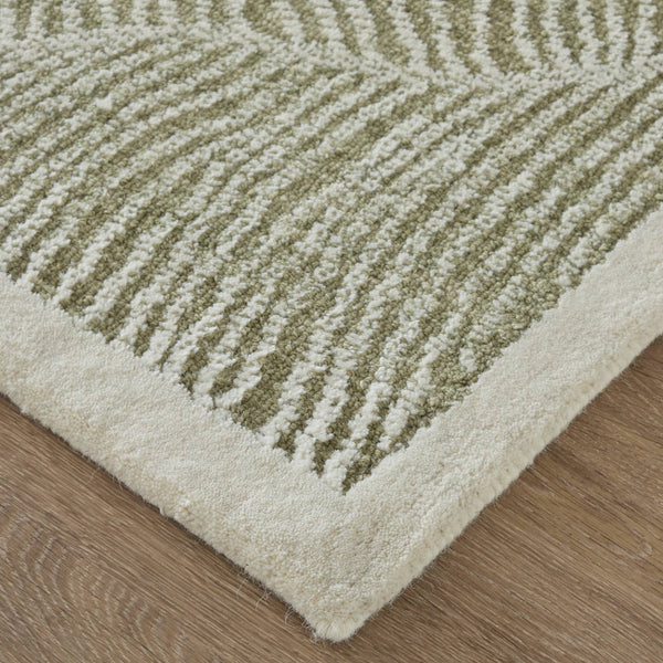 Feizy Rugs Winston Hand Tufted Wool Area Rug Sculptural Botanical Pattern for Living Room WNS8B02FGRNIVYE10