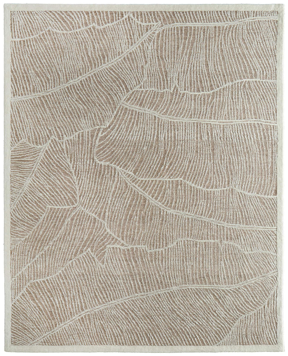 Feizy Rugs Winston Hand Tufted Wool Area Rug Sculpted Botanical Motif for Living Rooms WNS8B02FTPEIVYE10