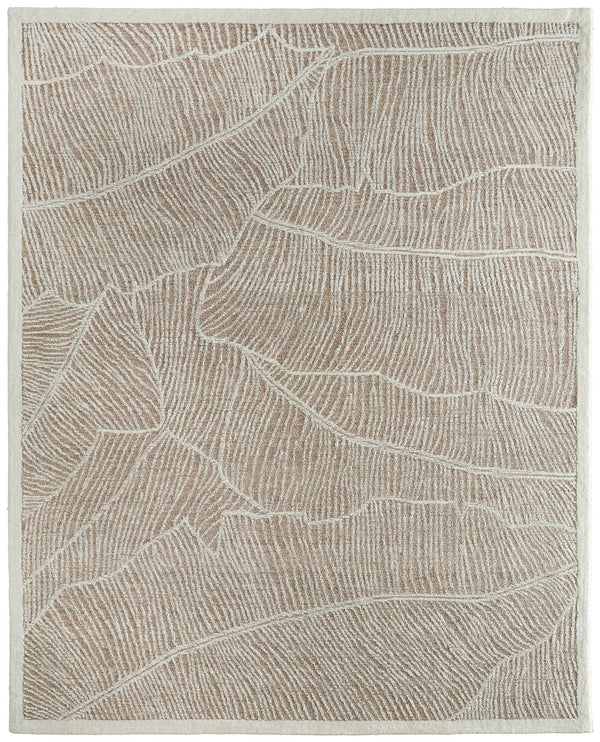 Feizy Rugs Winston Hand Tufted Wool Area Rug Sculpted Botanical Motif for Living Rooms WNS8B02FTPEIVYE10