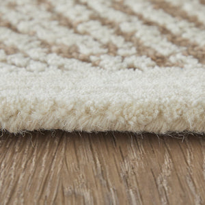 Feizy Rugs Winston Hand Tufted Wool Area Rug Sculpted Botanical Motif for Living Rooms WNS8B02FTPEIVYE10