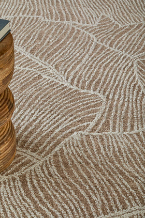 Feizy Rugs Winston Hand Tufted Wool Area Rug Sculpted Botanical Motif for Living Rooms WNS8B02FTPEIVYE10