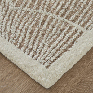 Feizy Rugs Winston Hand Tufted Wool Area Rug Sculpted Botanical Motif for Living Rooms WNS8B02FTPEIVYE10