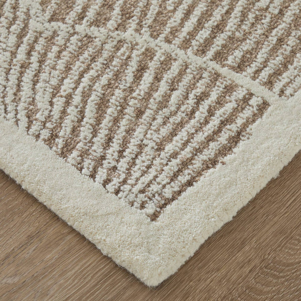 Feizy Rugs Winston Hand Tufted Wool Area Rug Sculpted Botanical Motif for Living Rooms WNS8B02FTPEIVYE10