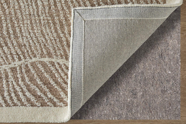 Feizy Rugs Winston Hand Tufted Wool Area Rug Sculpted Botanical Motif for Living Rooms WNS8B02FTPEIVYE10