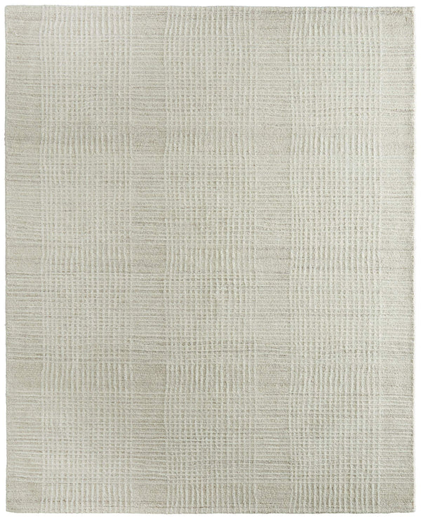 Feizy Rugs Winston Hand Tufted Wool Area Rug Sculpted Plaid Texture for Living Bedroom Spaces WNS8B04FBGEIVYE10