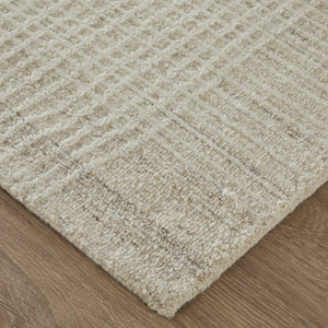 Feizy Rugs Winston Hand Tufted Wool Area Rug Sculpted Plaid Texture for Living Bedroom Spaces WNS8B04FBGEIVYE10