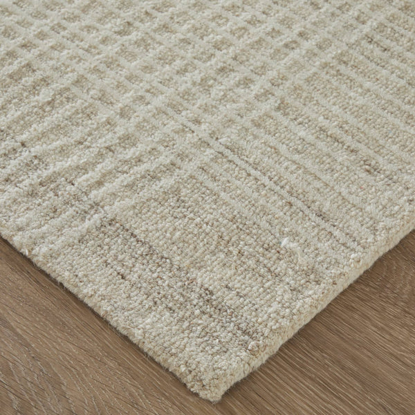 Feizy Rugs Winston Hand Tufted Wool Area Rug Sculpted Plaid Texture for Living Bedroom Spaces WNS8B04FBGEIVYE10