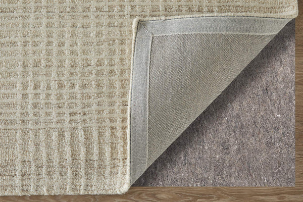 Feizy Rugs Winston Hand Tufted Wool Area Rug Sculpted Plaid Texture for Living Bedroom Spaces WNS8B04FBGEIVYE10