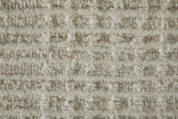Feizy Rugs Winston Hand Tufted Wool Area Rug Sculpted Plaid Texture for Living Bedroom Spaces WNS8B04FBGEIVYE10