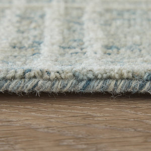 Feizy Rugs Winston Hand Tufted Wool Plaid Area Rug Sculptural Pile for Living or Bedroom WNS8B04FBLUIVYE10