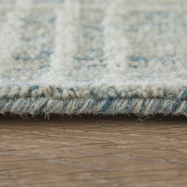 Feizy Rugs Winston Hand Tufted Wool Plaid Area Rug Sculptural Pile for Living or Bedroom WNS8B04FBLUIVYE10