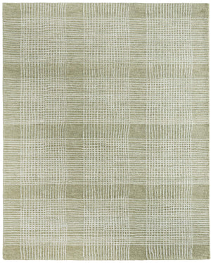 Feizy Rugs Winston Hand Tufted Wool Plaid Rug Sculpted Loop and Cut Pile for Living Rooms WNS8B04FGRNIVYE10