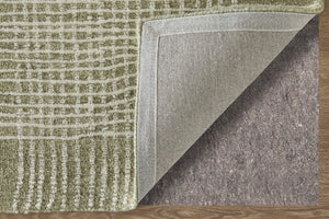 Feizy Rugs Winston Hand Tufted Wool Plaid Rug Sculpted Loop and Cut Pile for Living Rooms WNS8B04FGRNIVYE10