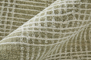 Feizy Rugs Winston Hand Tufted Wool Plaid Rug Sculpted Loop and Cut Pile for Living Rooms WNS8B04FGRNIVYE10