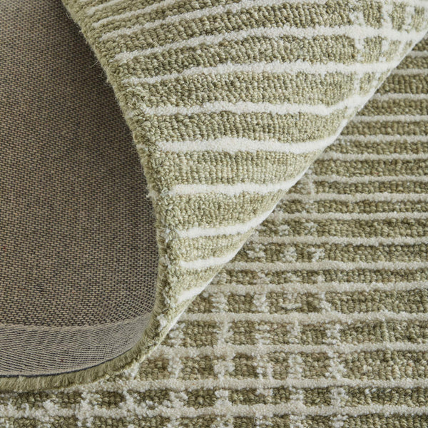 Feizy Rugs Winston Hand Tufted Wool Plaid Rug Sculpted Loop and Cut Pile for Living Rooms WNS8B04FGRNIVYE10
