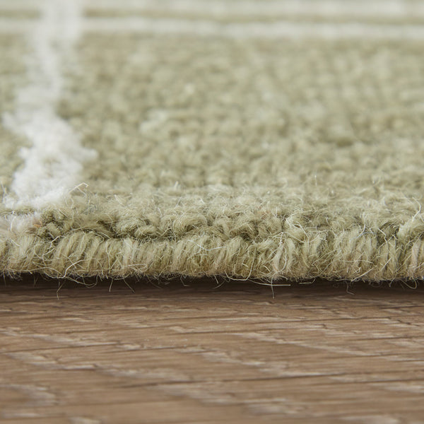 Feizy Rugs Winston Hand Tufted Wool Plaid Rug Sculpted Loop and Cut Pile for Living Rooms WNS8B04FGRNIVYE10