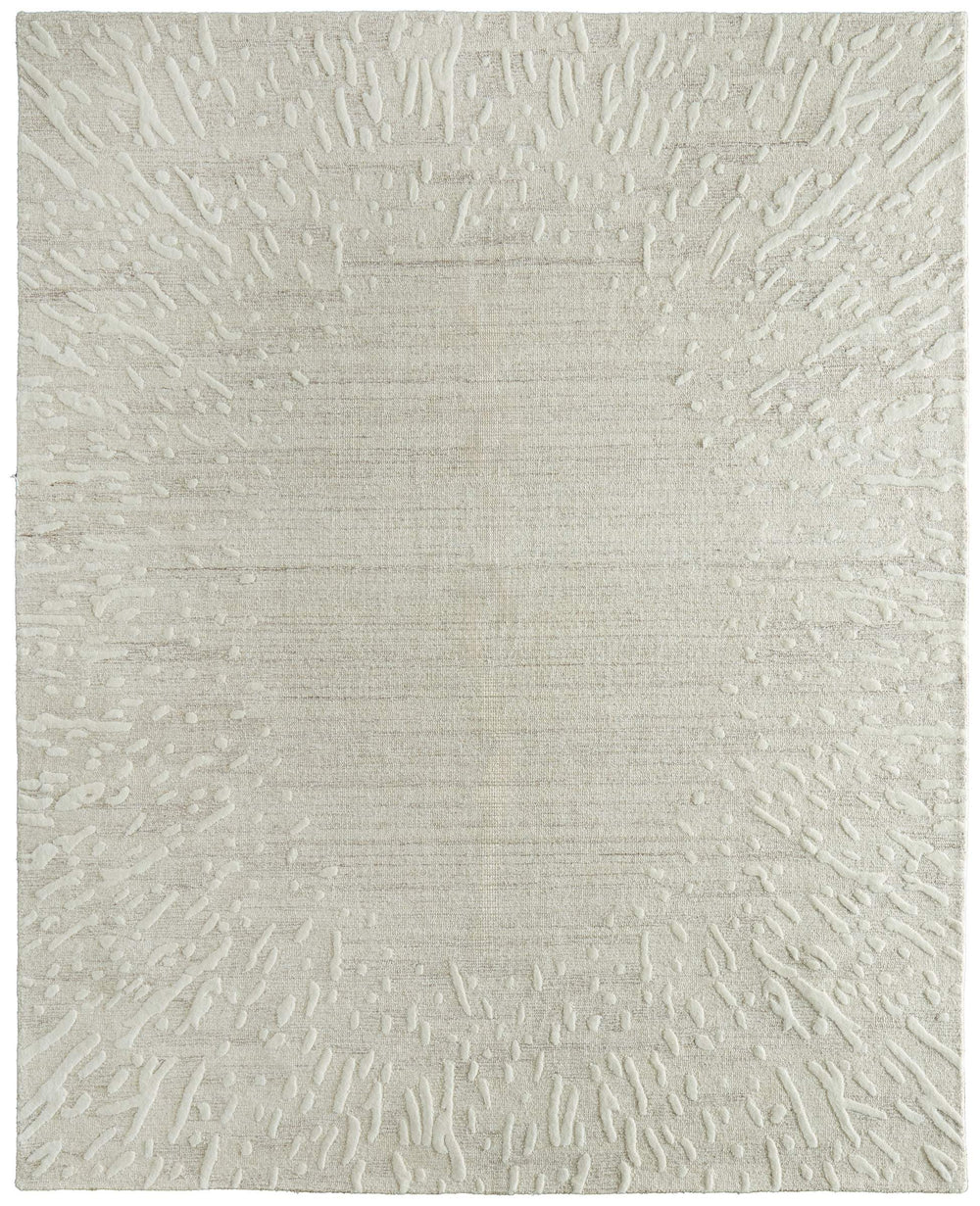 Feizy Rugs Winston Hand-Tufted Wool Area Rug Sculpted Loop Cut Pile Modern Living Room Accent Ivory 5' x 8' WNS8B06FNATBGEE10