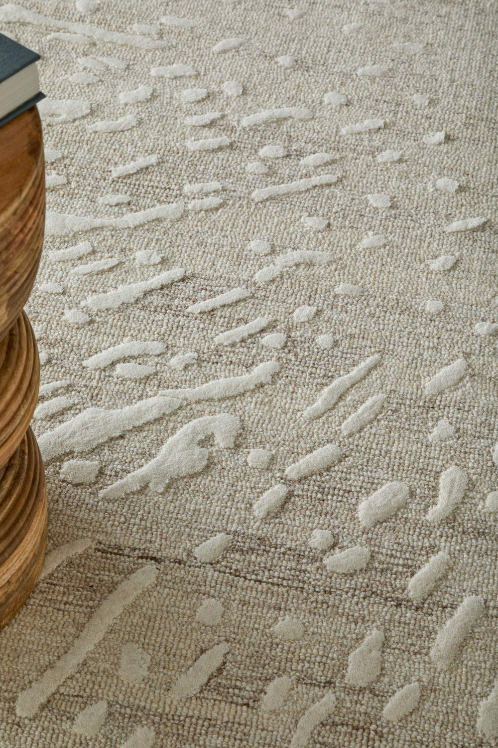 Feizy Rugs Winston Hand-Tufted Wool Area Rug Sculpted Loop Cut Pile Modern Living Room Accent Ivory 5' x 8' WNS8B06FNATBGEE10