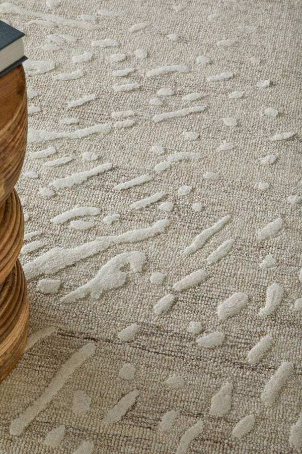 Feizy Rugs Winston Hand-Tufted Wool Area Rug Sculpted Loop Cut Pile Modern Living Room Accent Ivory 5' x 8' WNS8B06FNATBGEE10