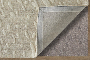 Feizy Rugs Winston Hand-Tufted Wool Area Rug Sculpted Loop Cut Pile Modern Living Room Accent Ivory 5' x 8' WNS8B06FNATBGEE10