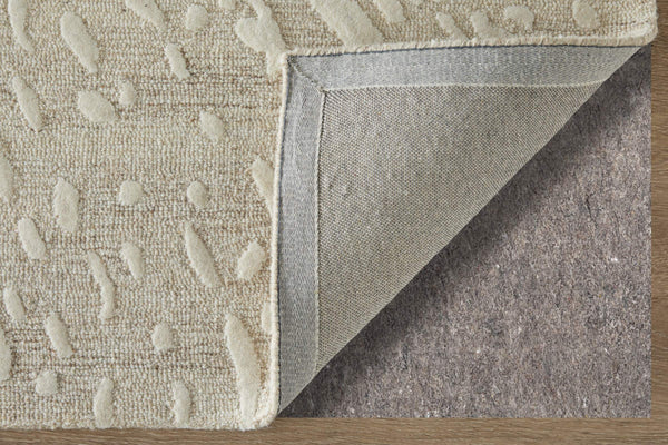 Feizy Rugs Winston Hand-Tufted Wool Area Rug Sculpted Loop Cut Pile Modern Living Room Accent Ivory 5' x 8' WNS8B06FNATBGEE10