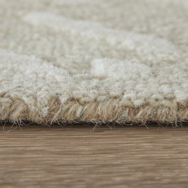 Feizy Rugs Winston Hand-Tufted Wool Area Rug Sculpted Loop Cut Pile Modern Living Room Accent Ivory 5' x 8' WNS8B06FNATBGEE10