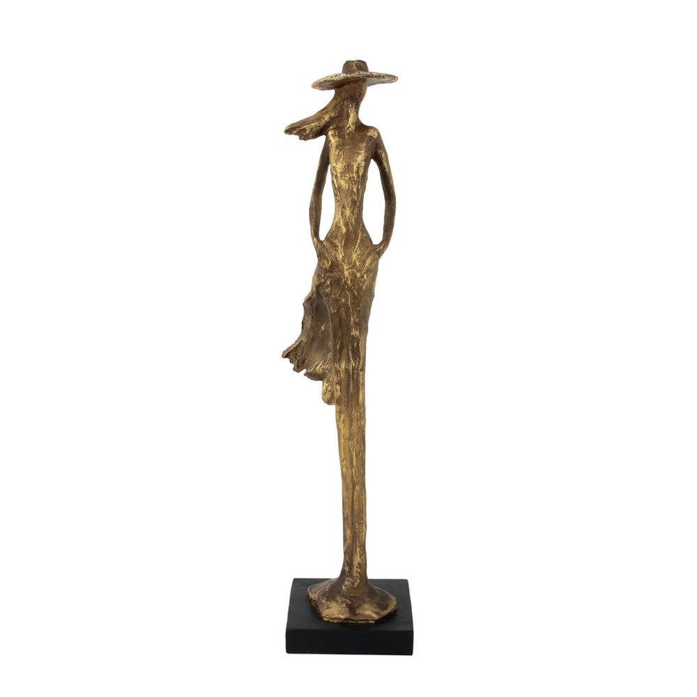 Zeugma Woman Of The Wind Bronze Finish Sculpture - Elegant 18" Decorative Art Piece For Home Decor   Cf1180247-d107