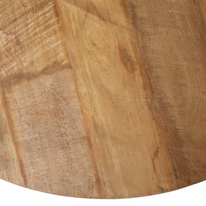 Dovetail Dabney Coffee Table Natural and Black Teak Wood and Iron WOR1008-TEAK-L