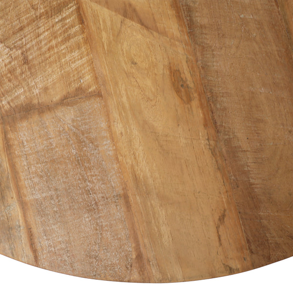 Dovetail Dabney Coffee Table Natural and Black Teak Wood and Iron WOR1008-TEAK-L