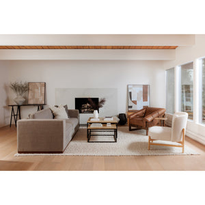 Moe's Home Saga Wall Décor: Abstract Canvas Art With Timeless Earthy Tones For Modern Interior Spaces Multicolor Ink Print On Canvas,Black Polystyrene Frame Wp-1258-37