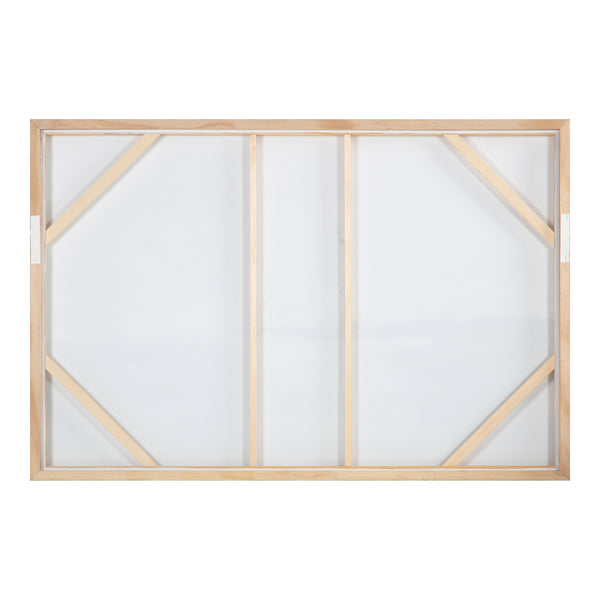 Moe's Home Shoreline Framed Painting - Captivating Tide Artwork In Blue Tones For Elegant Home Decor Display Multicolor Print On Canvas,Pine Frame And Stretchers Wp-1261-37