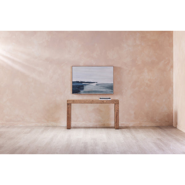 Moe's Home Shoreline Framed Painting - Captivating Tide Artwork In Blue Tones For Elegant Home Decor Display Multicolor Print On Canvas,Pine Frame And Stretchers Wp-1261-37