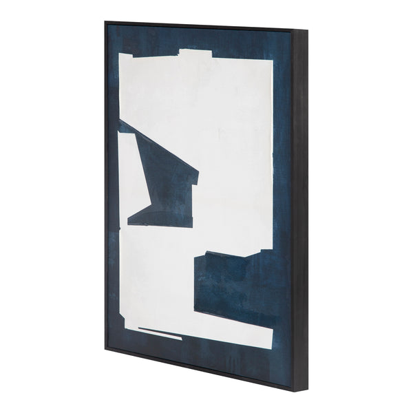 Moe's Home Mica Abstract Framed Painting - Bold Canvas Art With High-contrast Colors And Solid Pine Frame Multicolor Design Painted On Canvas,Canvas Stretched Over Pine Wood Wp-1289-37