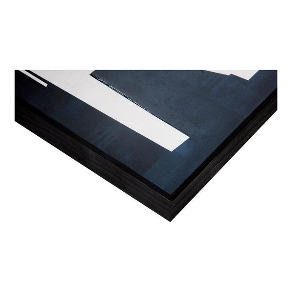 Moe's Home Mica Abstract Framed Painting - Bold Canvas Art With High-contrast Colors And Solid Pine Frame Multicolor Design Painted On Canvas,Canvas Stretched Over Pine Wood Wp-1289-37