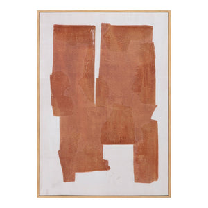 Moe's Home Cici Captivating Abstract Painting With Earthy Hues And Solid Pine Frame For Serene Home Decor Multicolor Design Painted On Canvas,Canvas Stretched Over Pine Wood Wp-1293-37