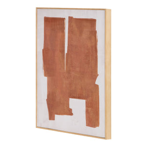 Moe's Home Cici Captivating Abstract Painting With Earthy Hues And Solid Pine Frame For Serene Home Decor Multicolor Design Painted On Canvas,Canvas Stretched Over Pine Wood Wp-1293-37