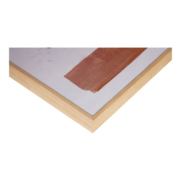 Moe's Home Cici Captivating Abstract Painting With Earthy Hues And Solid Pine Frame For Serene Home Decor Multicolor Design Painted On Canvas,Canvas Stretched Over Pine Wood Wp-1293-37