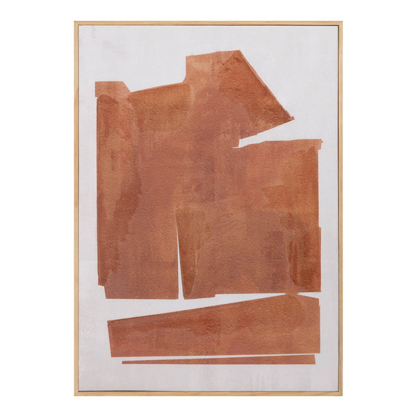 Moe's Home Cici Captivating Abstract Painting With Earthy Hues And Solid Pine Frame For Serene Home Decor Multicolor Design Painted On Canvas,Canvas Stretched Over Pine Wood Wp-1294-37